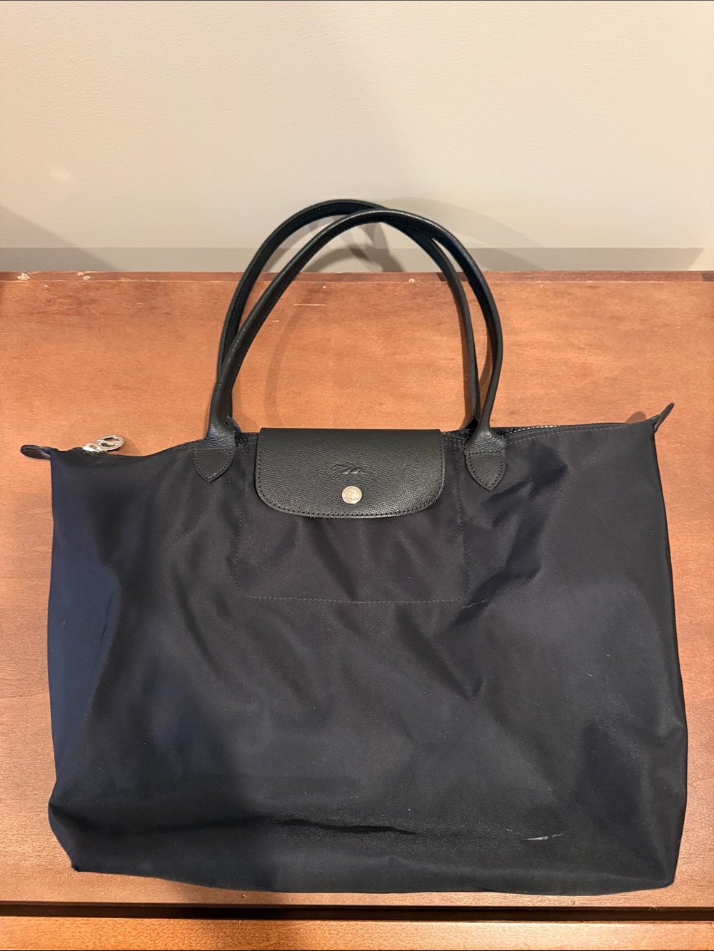 Longchamp Le Pliage Neo Tote Large black silver